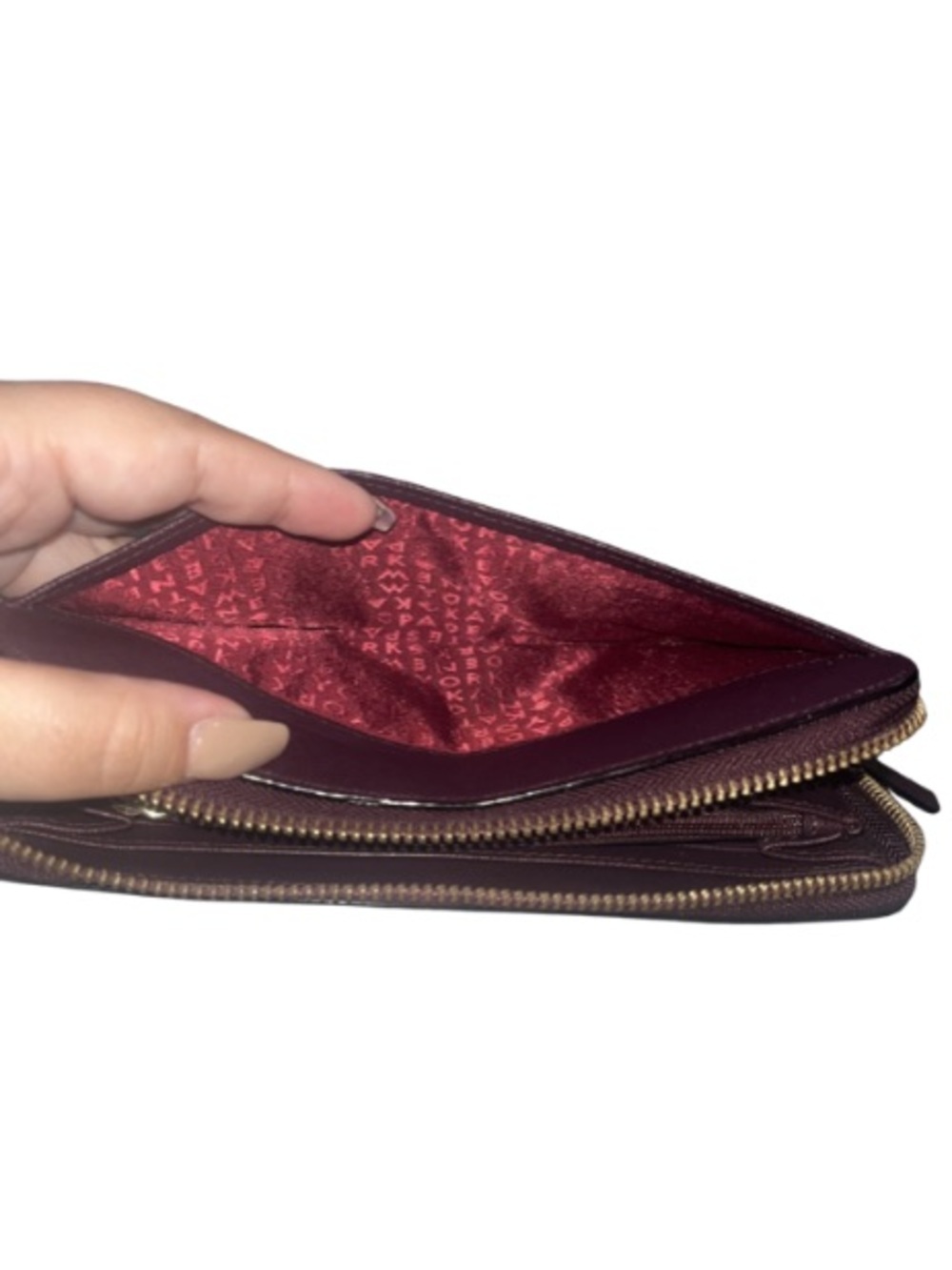 Kate Spade Laurel Way Neda Zip Around Wallet Deep Plum - Picture 7 of 16
